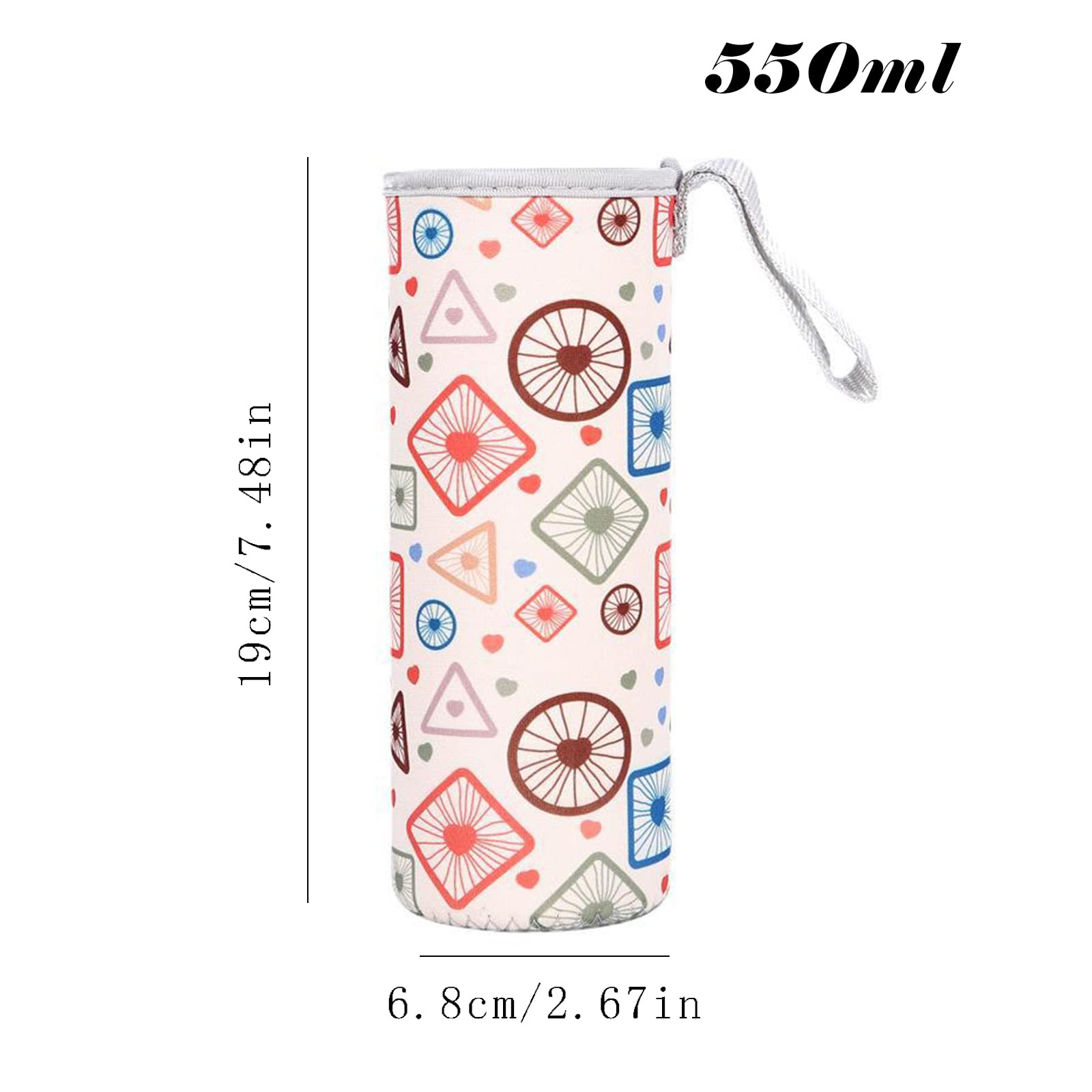 Anseom 2 Pezzi Protezione per Bottiglia D'acqua, 8 × 25 CM 1500ML Porta Borraccia Termica Custodia Antiscottatura Custodia con Tracolla Regolabile per Sport Escursioni Campeggio Viaggio (Nero