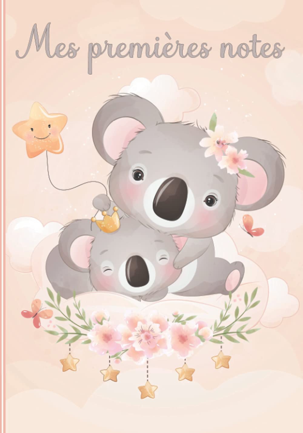 Mes premières notes: Carnet de notes original pour bébé ou futurs parents - Idée cadeau future maman ou papa pour noter les souvenirs de bébé - 100 Pages Lignées en pointillés