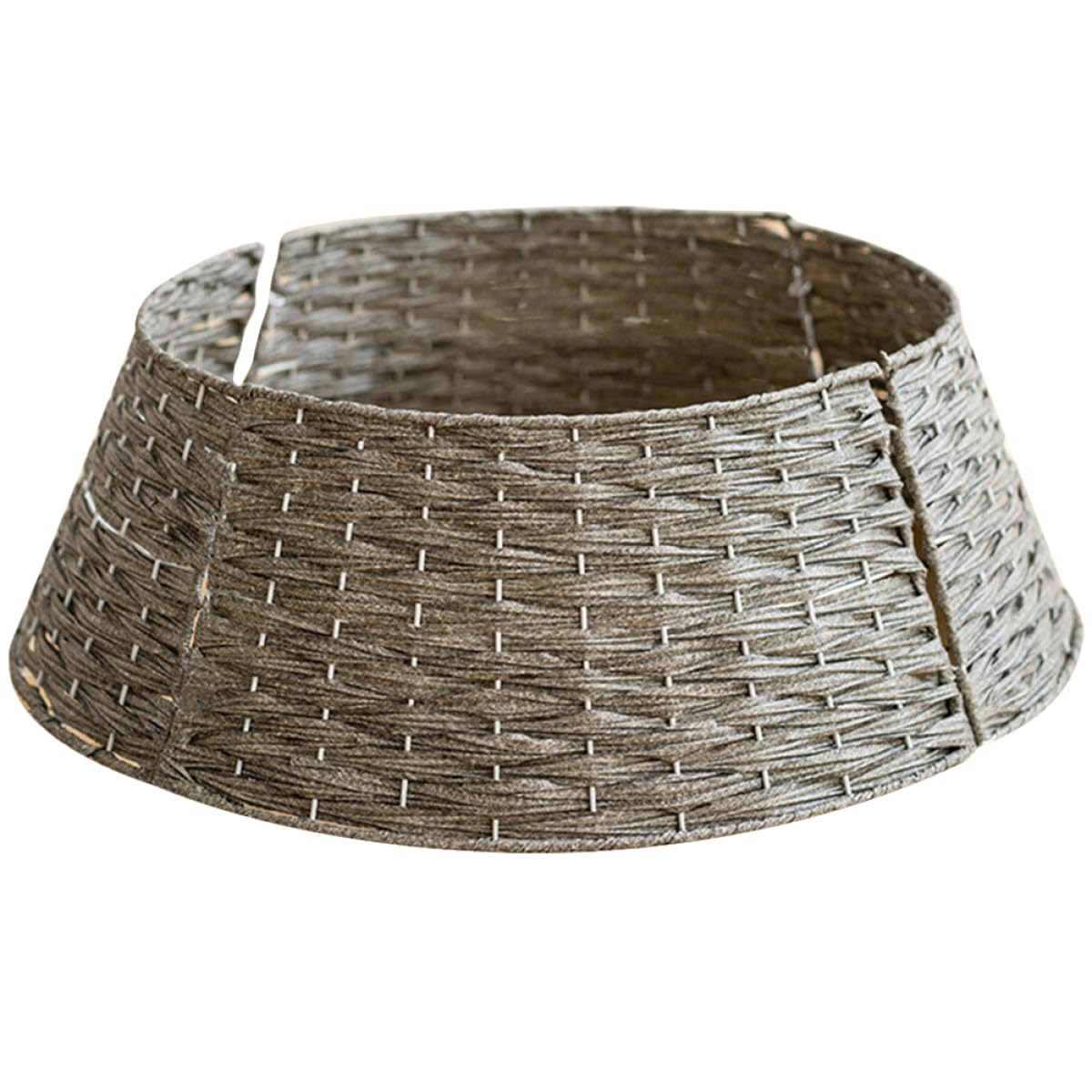 Falda para Árbol de Navidad de Plástico Collar Rústico, Decoración Práctica Fina Elaboración para Árbol Artificial en Sala o Bar