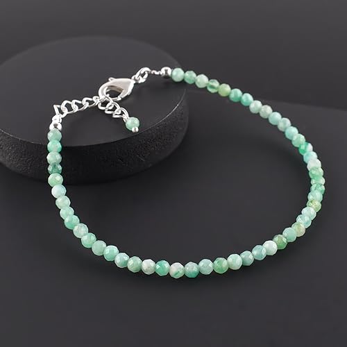 Miniatura 4 de InfinityGemsArt Natural Bracelet For Women Gemstone Micro Beads Dainty Jewelry Christmas Gifts for Women, Birthstone, Stone Jewelry 925 Sterling