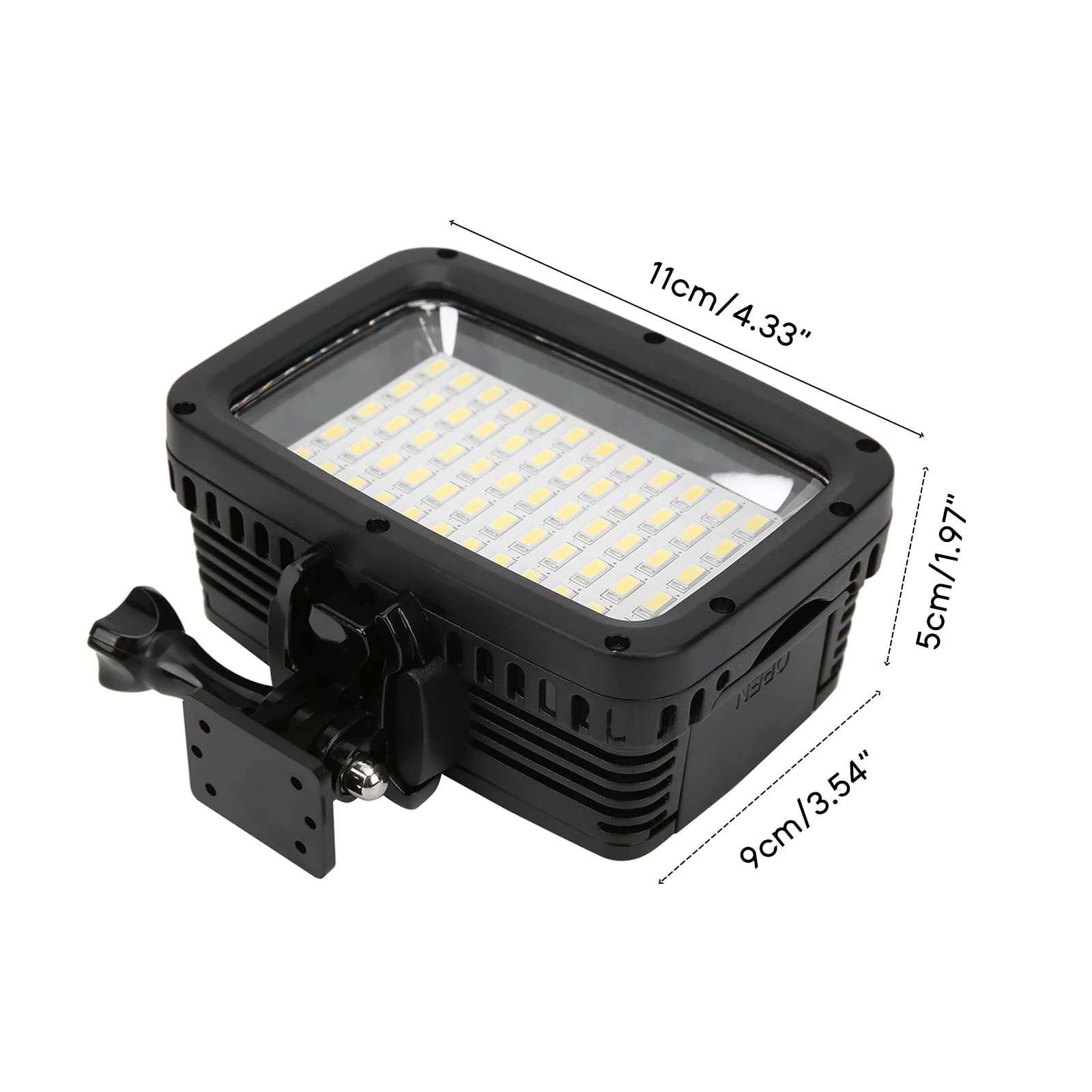 Luce riempimento video impermeabile 40M, supporto per luci