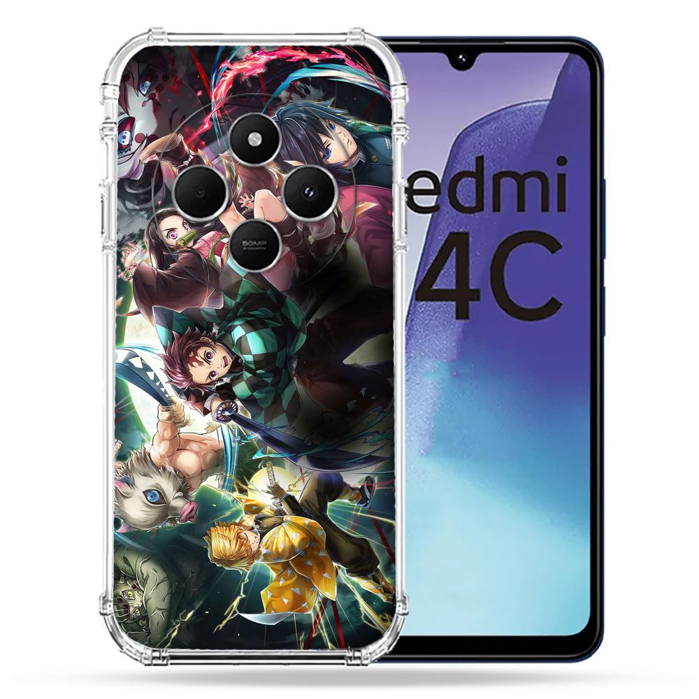 Cokitec Reinforced Case for Xiaomi Redmi 14C 4G Manga Demon Slayer Group