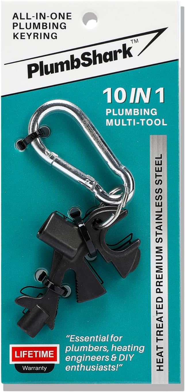 – PLUMBSHARK - X10 in 1 Plumbing Tools Includes: Radiator Bleed Key, Gas Meter Box Key, Plumbers Spanner & More. A Must Have in Your Plumbing Tools and Equipment. Designed & Patented by Heatlab UK.