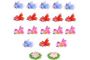 22PCS/Pack Little Fish Mini Goldfish Miniature Fish Figurines