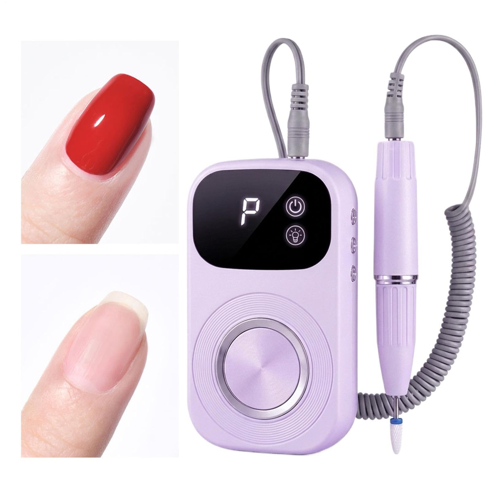 Eléctrica De Uñas Herramienta Manicura Portátil Recargable y Silenciosa de | Kit De Y Taladro Para Uñas De Pies Y Eliminación De Gel para Uñas de Manos y Pies, , Cutícula, Mujeres Principiant