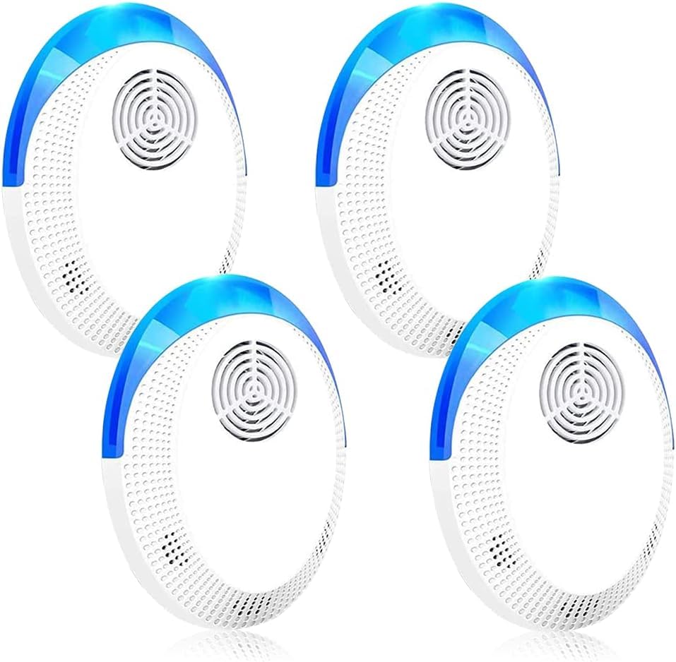 YHRYUltrasonic Pest Repeller, Electronic Mouse Repellent, Indoor Repellent Plug in Pest Control for Mice, Cockroaches, Ants, Fly, Mosquitoes, Rodent, for Living Room, Garage, Office, Hotel (4 Pack)