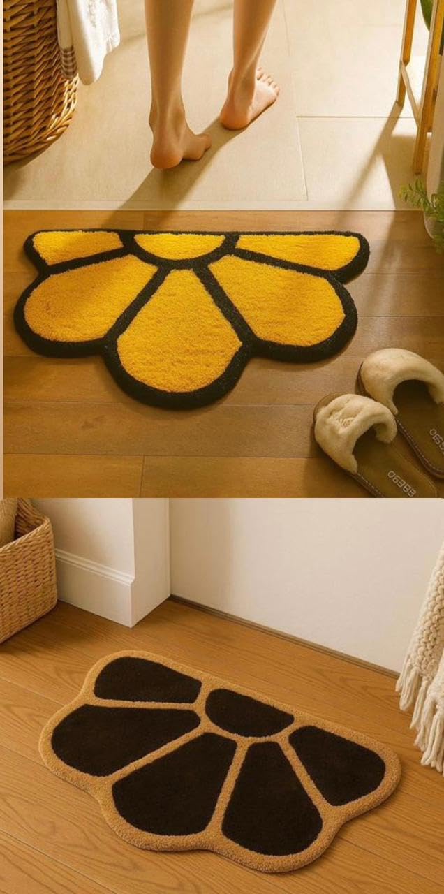 Half Sunflower Door Mat, Multi Design, Pack of 2 (ren_361)-image-34