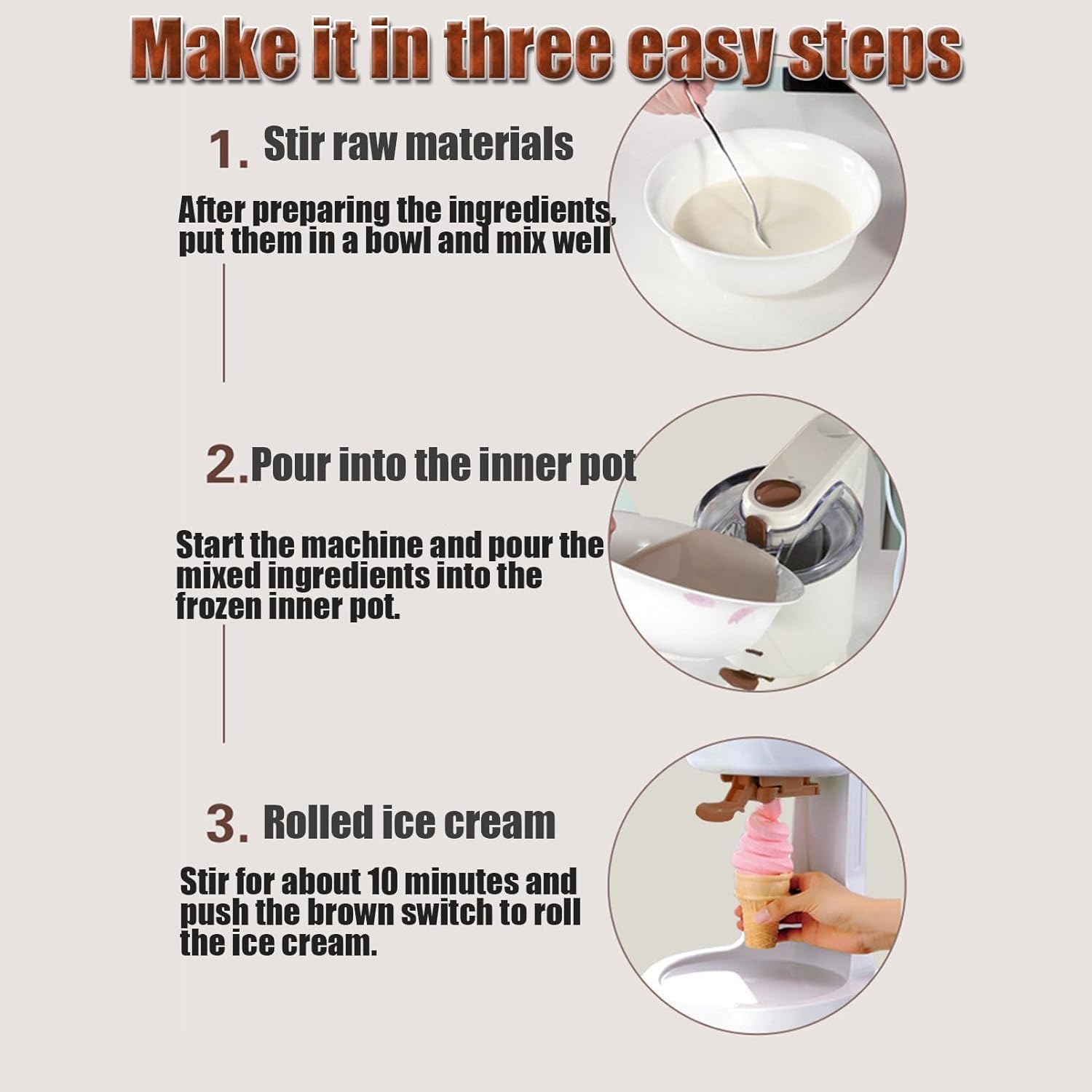 Máquina automática de helados para el hogar, máquina automática de sorbete de yogur y servir frutas suaves, máquina de congelación fácil para postres caseros, perfecta para fiestas y golosinas