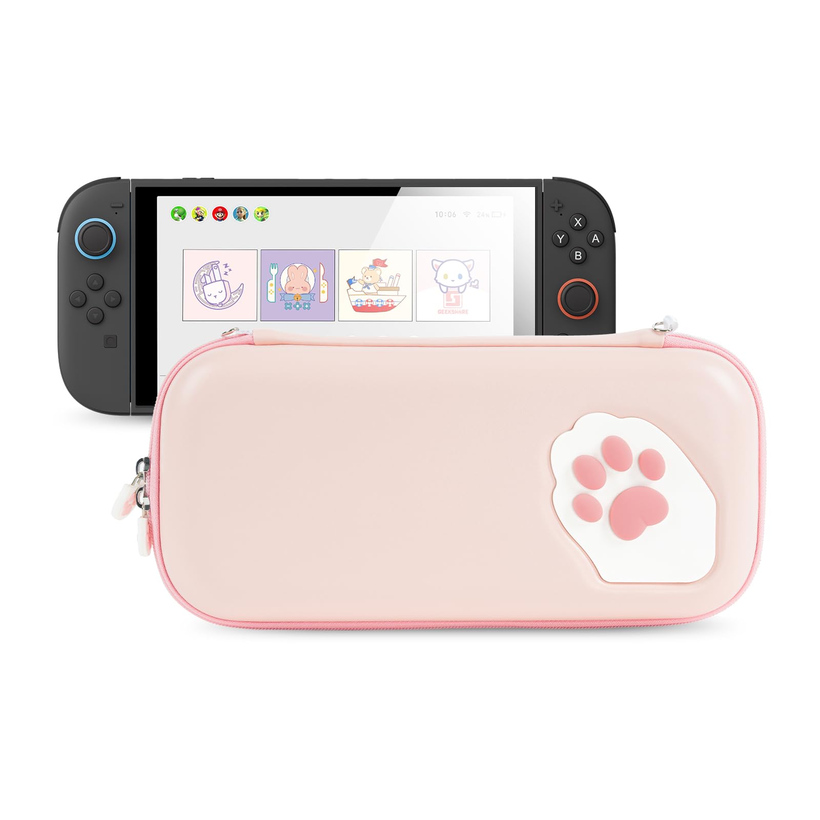 ニンテンドースイッチ Switch 収納ケース付き Amazon.co.jp: GeekShare Switch2 switchケース スイッチ 2025