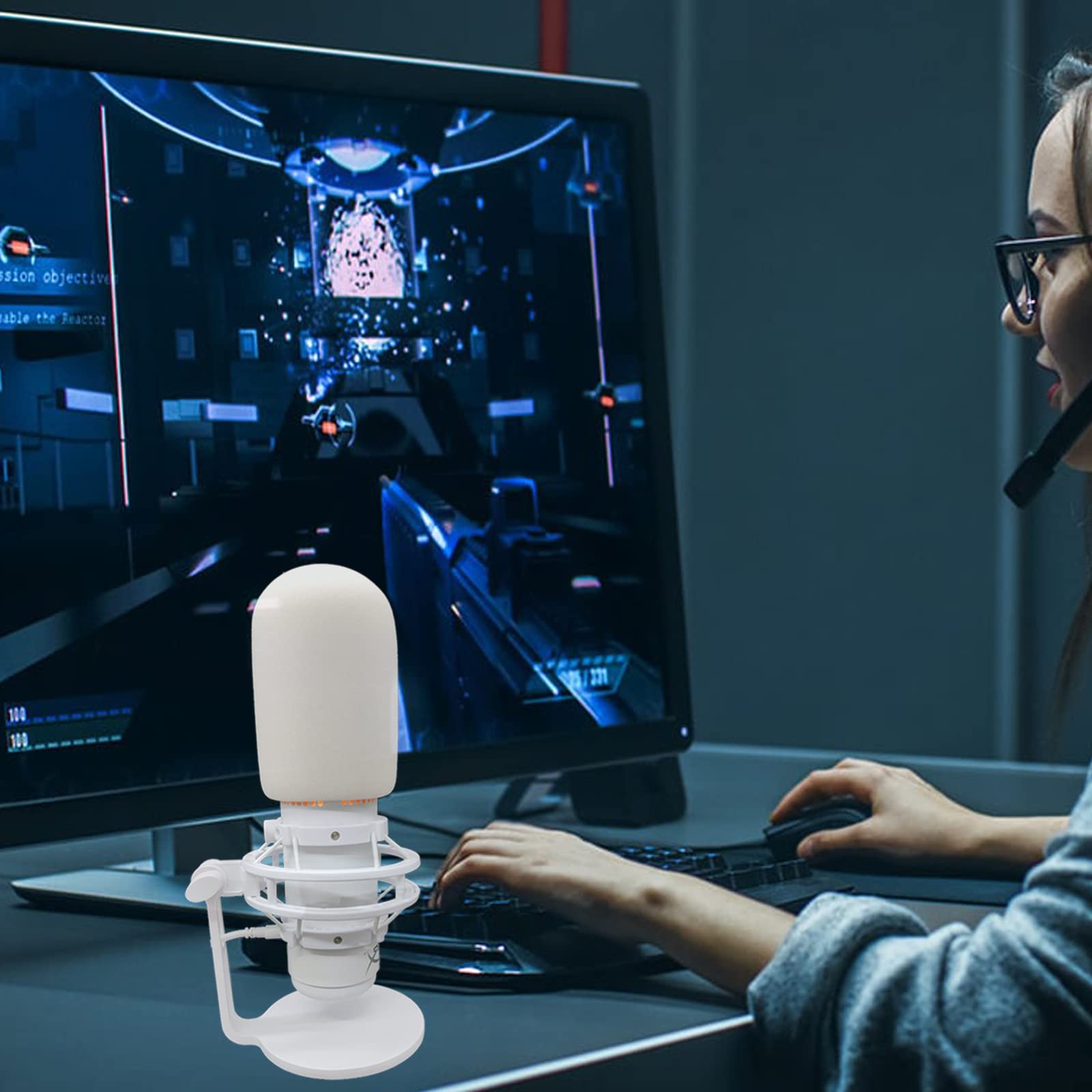 Amazon.co.jp: Hyperx Quadcast用ホワイトポップフィルター、Quadcast