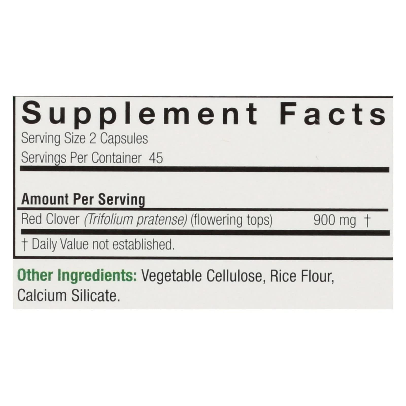 Natures Answer Red Clover 900mg