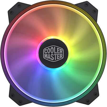 Cooler Master MasterFan MF200R ARGB 200 mm Addressable RGB Fan,5V/3-PIN,NOT Work with 4-PIN RGB or Standard RGB+12V