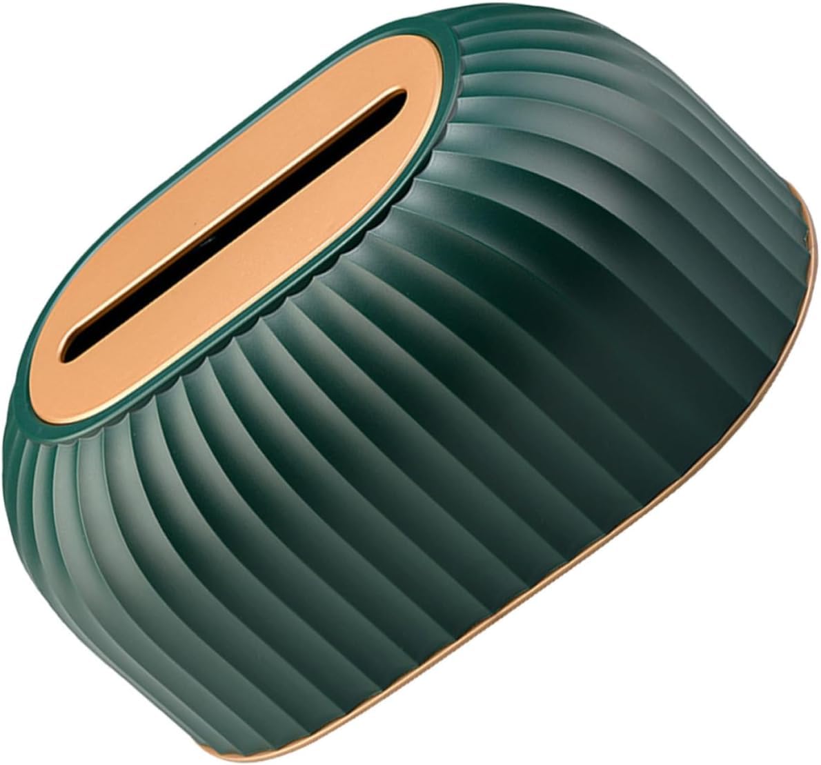 Green Desktop Tissue Holder - Lightweight PET & ABS Napkin Dispenser for Home and Cafe Use