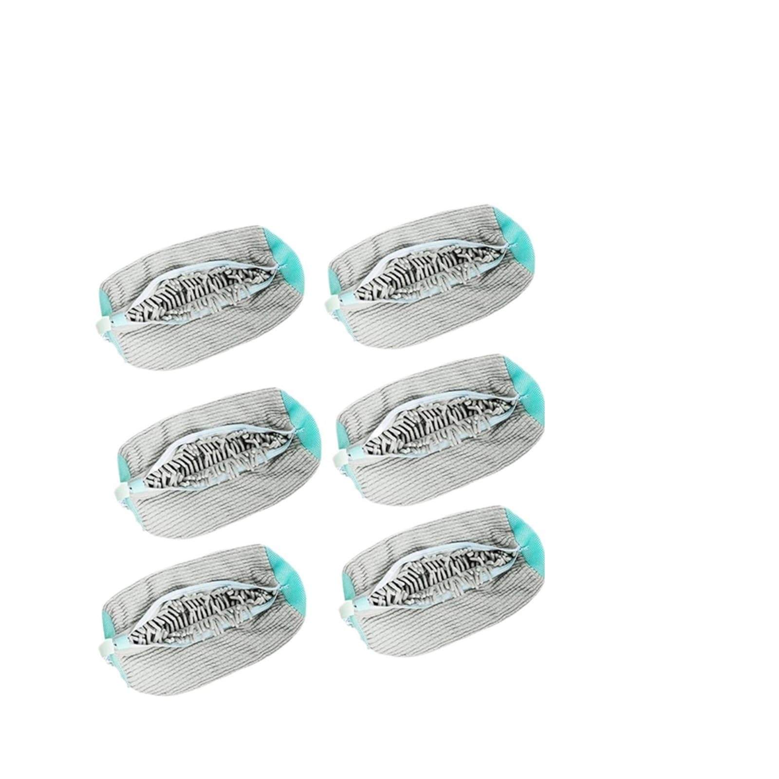 Bolsa For Lavado De Zapatos Con Cierre De Cremallera, Bolsa De Limpieza For Zapatos, Lavadora De Ropa, Bolsas De Lavandería Con 1-6 Uds.(6PCS grey)