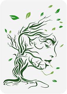 FINGERINSPIRE Tree Woman Painting Stencil 8.3x11.7inch Hollowed Trees Br...