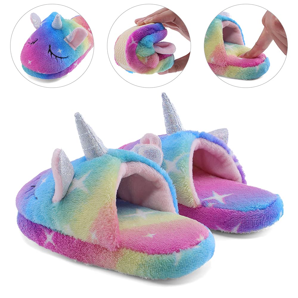 MASOCIO Chausson Enfant Fille Peluche Souple Mignonne Pantoufle Enfants Caoutchouc Antidérapantes