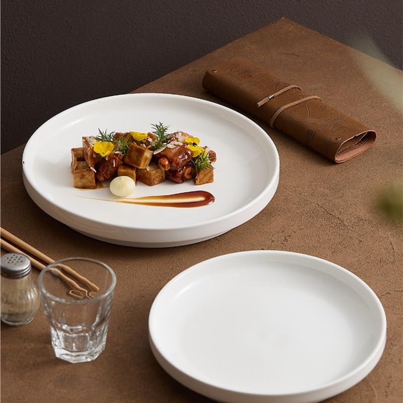 Suppenteller aus leichter Luxus-Keramik, ästhetisches Geschirr für zu Hause, elegante Servierplatte für Nudeln und tägliche Mahlzeiten Salatschüssel für die Küche