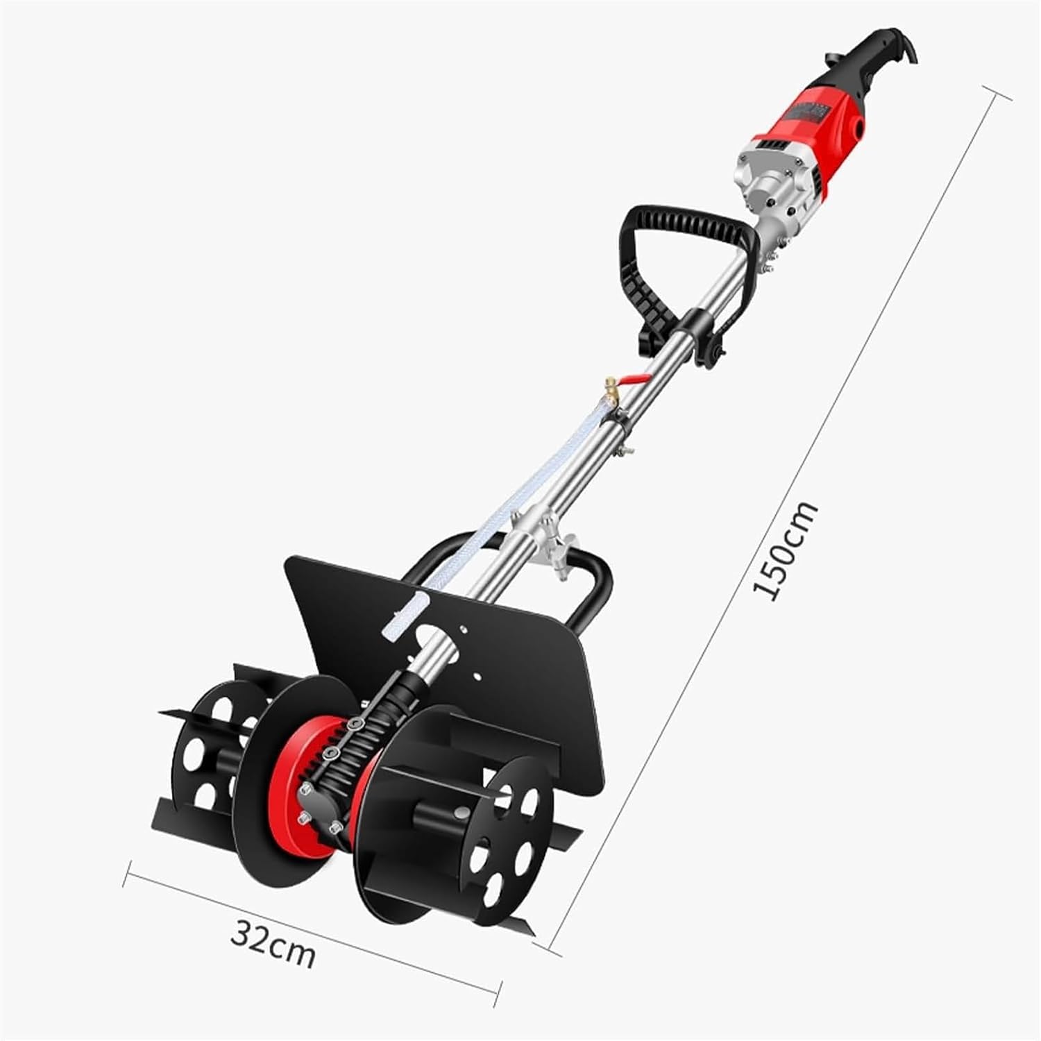 9800W Electric Concrete Mixer, Handheld Mud Mixer, Digital Display 9-speed Speed Regulation Cement Mixer, for Motar,Paint, Grout, Plaster, Thinset,Fodder Stirring Tool