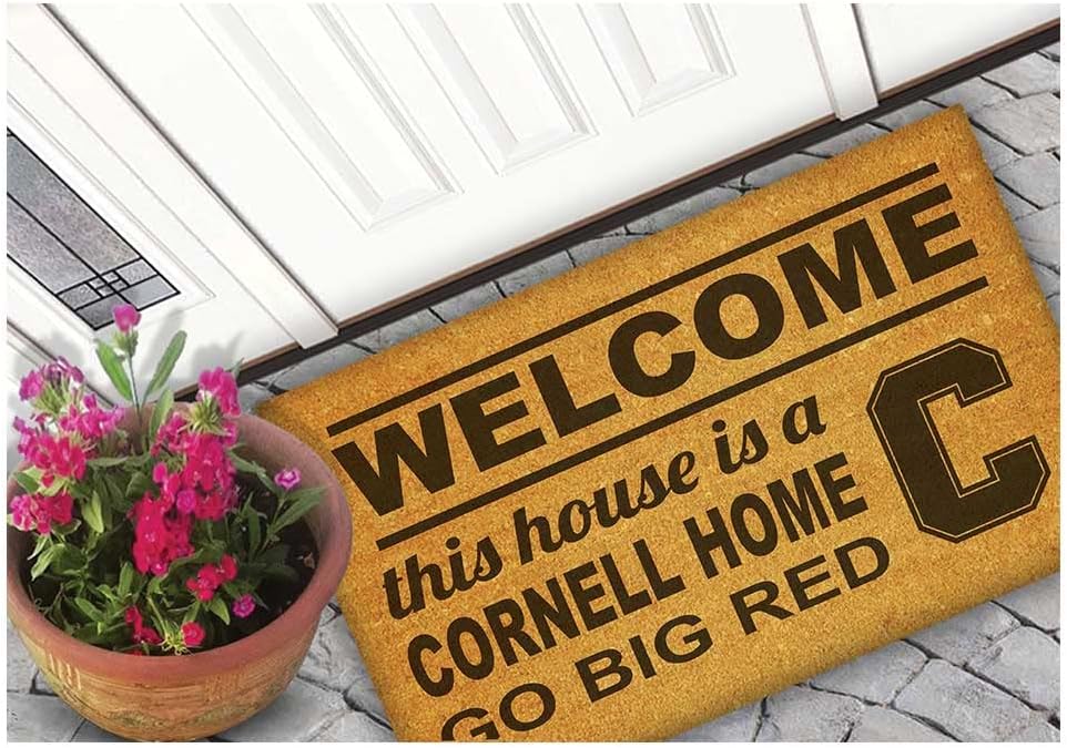 KH Sports Fan Cornell Big Red Welcome Coir Doormat, 18x30 Inches, Big Red Outdoor Rug; Display Your Team Spirit with This Unique Cornell Big Red Doormat