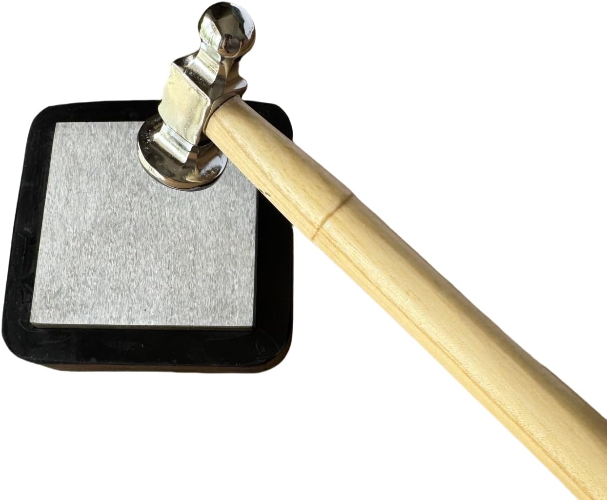 Steel Bench Block with Wooden Handle Hammer Set, Jewelry Stamping Making Tools for Crafting