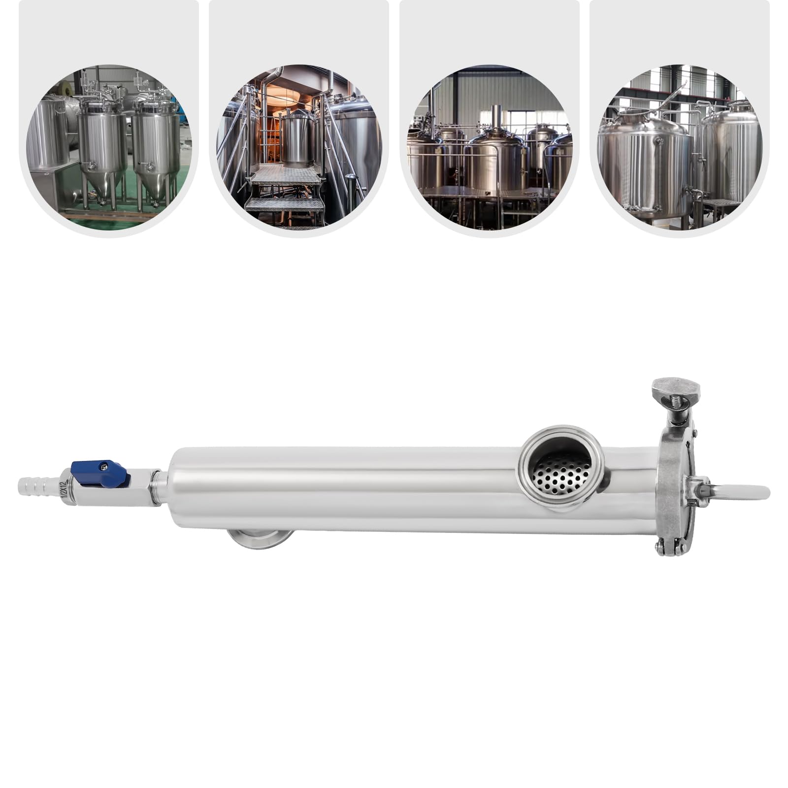 2in Gin Basket Filter Strainer, Stainless Steel Gin Basket for 12mm Tube (Not Included) 1/2