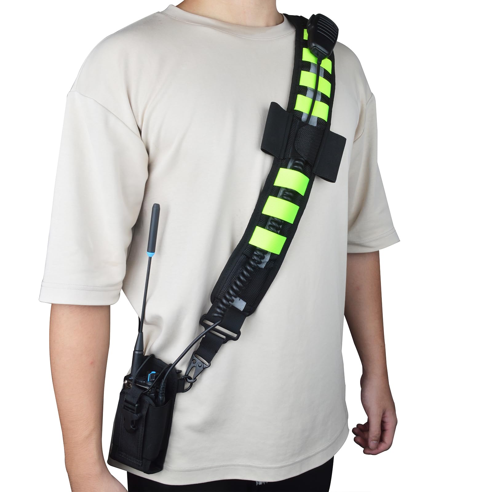 Regolabile Fascia Spalla Riflettente Clip Cavo Microfono Bande Custodie Radio Fotocamere DSLR Borse Pesca Cassette Attrezzi