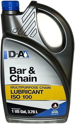 D-A Lubricante  Aceite de barra y cadena para motosierras para todas las estaciones  ISO 100  Lubricante de cadena multiusos  Botella de 1 galón