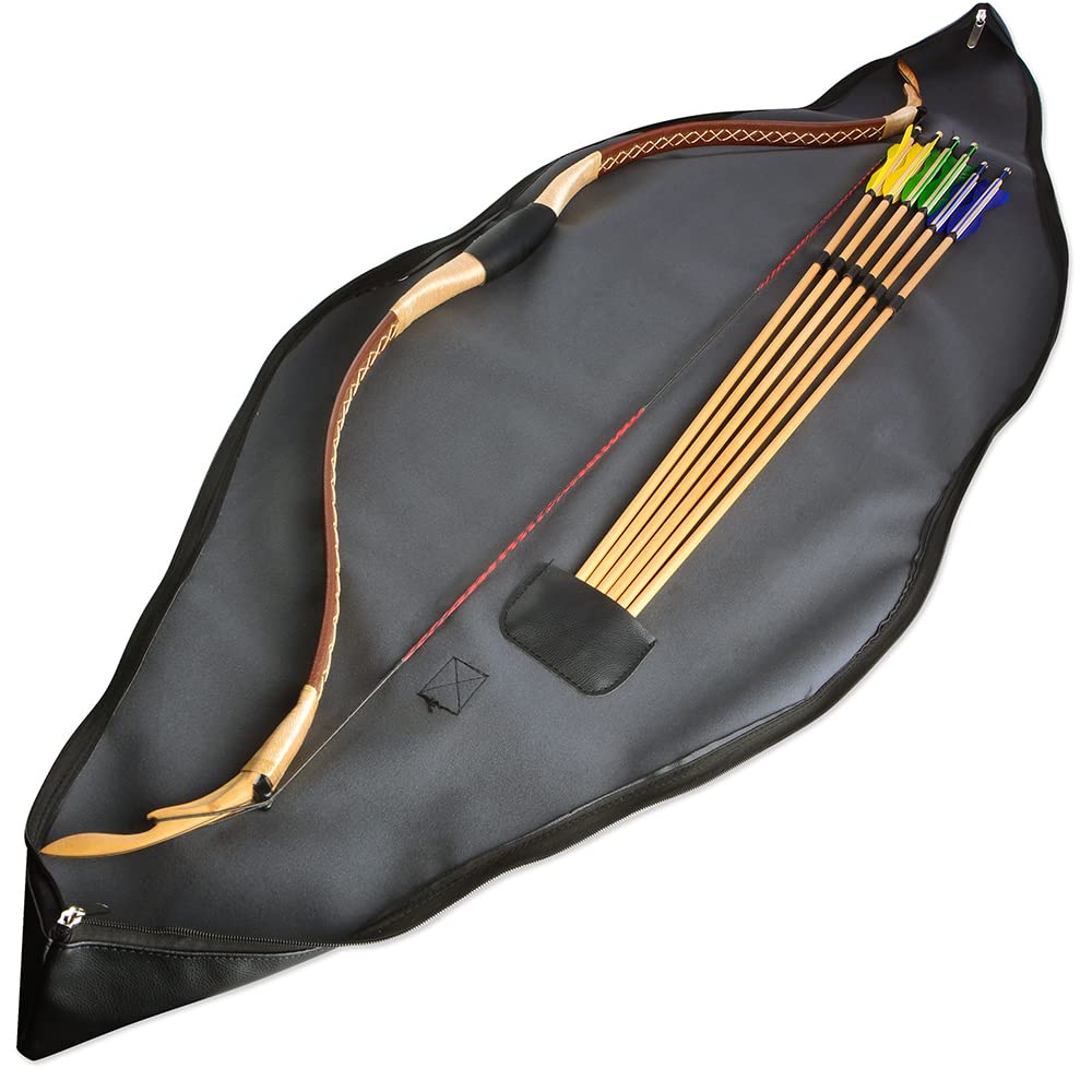 Borsa Per Arco Huntingdoor - Custodia In Pelle PU Per Archi Ricurvi E Longbow Tradizionali - Foto 3