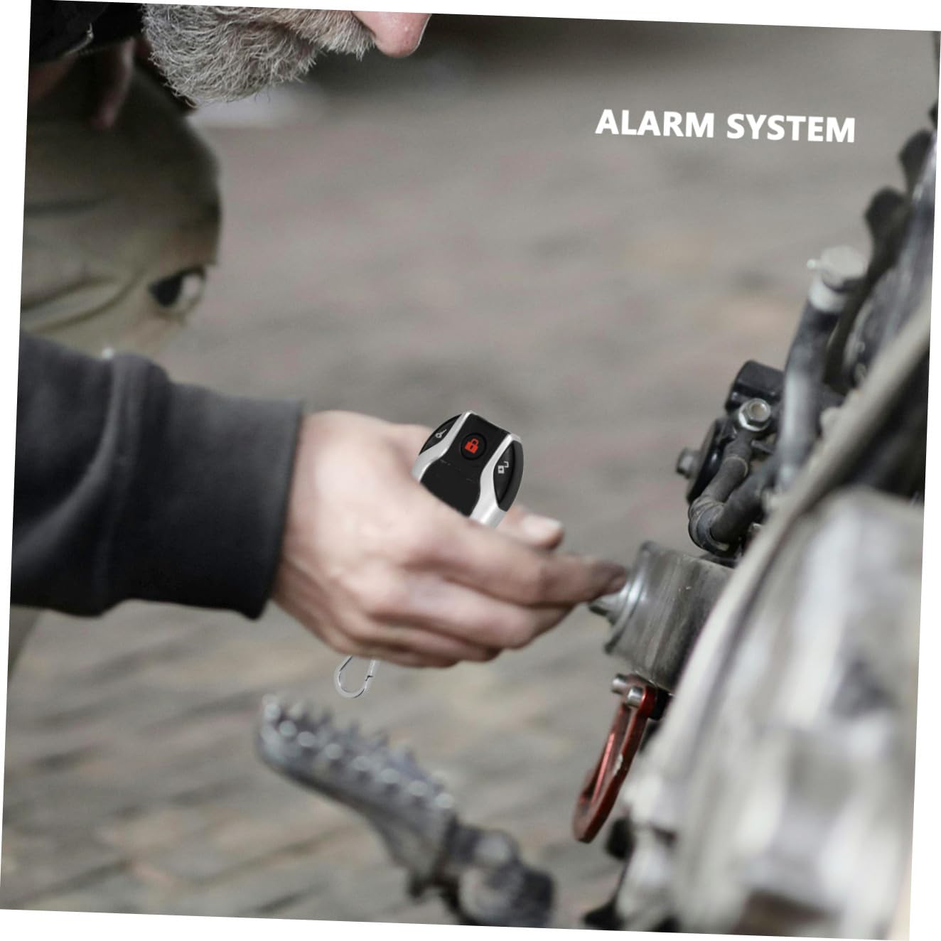 Kit Antifurto per Motociclette con Avvio Remoto e Localizzatore Veicolo, Materiale Plastico Resistente, Telecomando Incluso, Allarme Automatico Efficiente