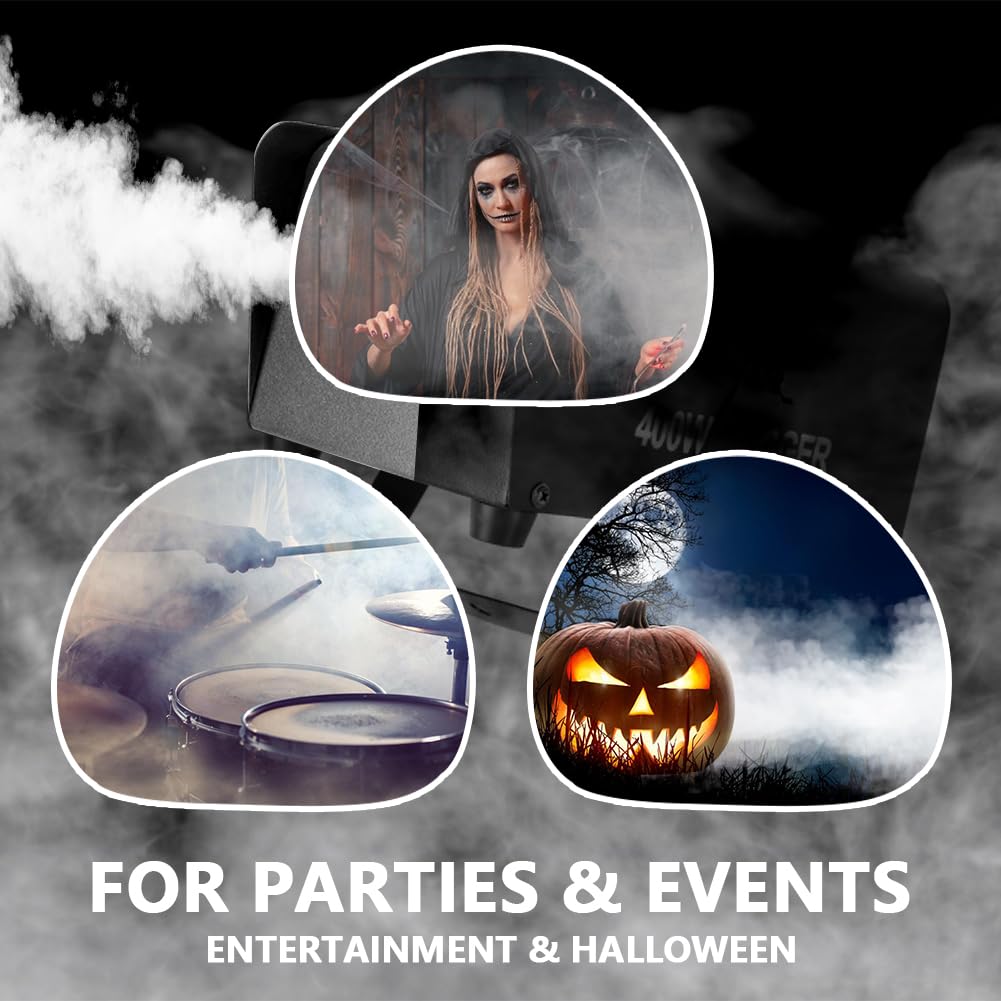 HOTUT Nebelmaschine,Fog-Machine mit Funkfernbedienung,Rauchmaschine,500 WATT Stabil & Tragbar,Smoke Machine,Nebelhersteller perfekt für Hochzeiten, Halloween und Bühnenshows