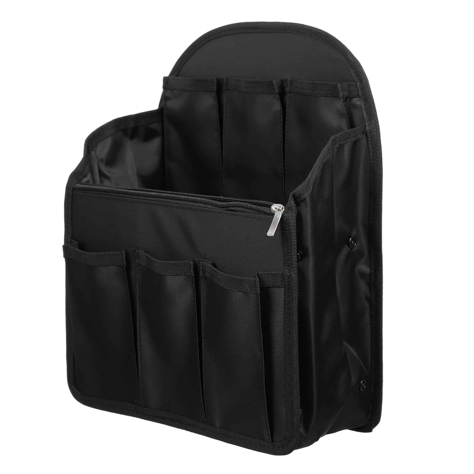 BESPORTBLE Organizador de Mochila con Múltiples Bolsillos y Ranuras de Nylon Negro Compacto y Fácil de Llevar para Viaje y Uso Diario