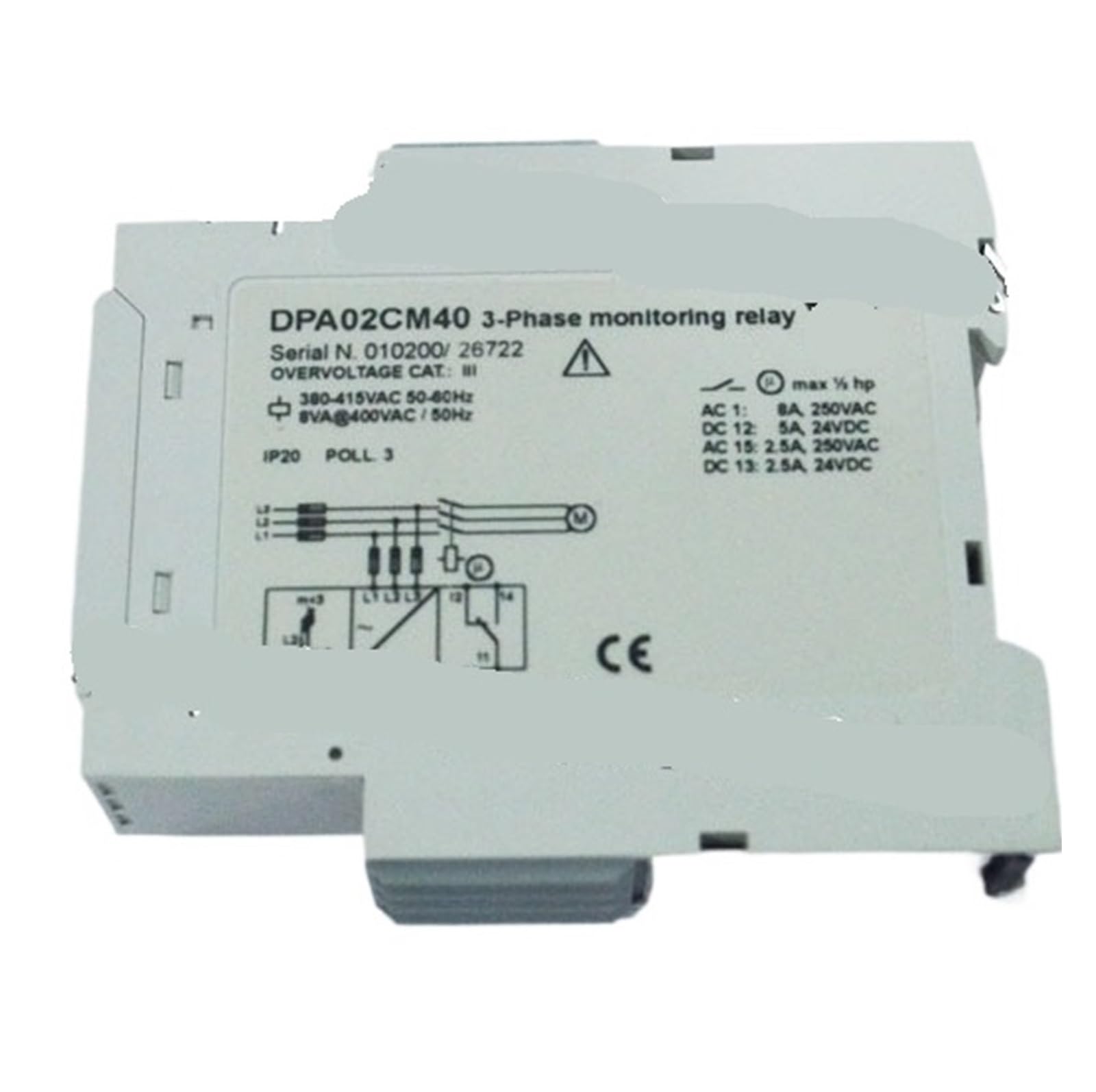 YMUGUEGH DPA01DM48 DPA02CM40 Three-phase relay(DPA02CM40)