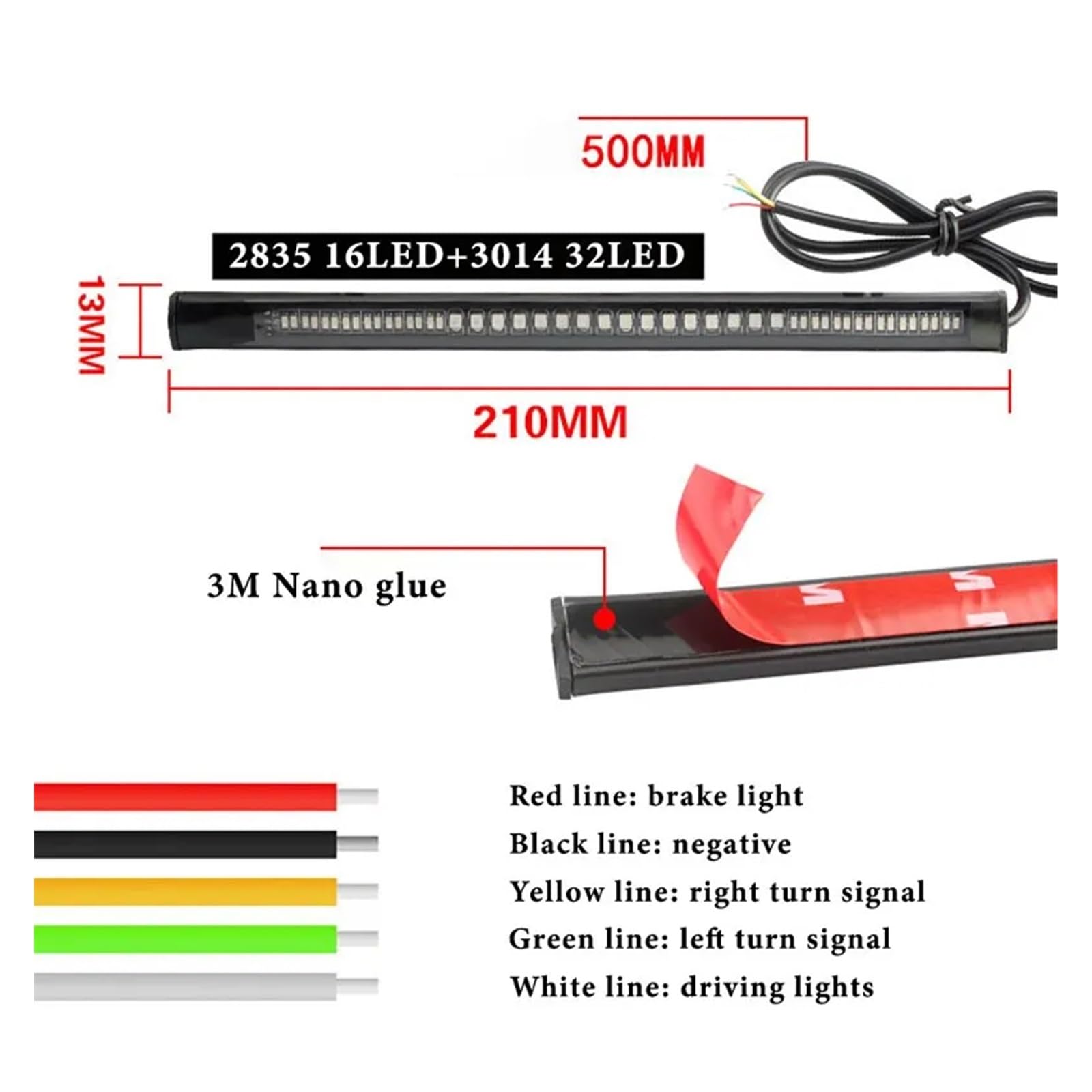 Luce stop freno moto 2835 3014 SMD Indicatoris Motos