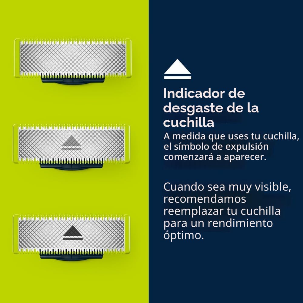 Philips QP240/50 Hoja de afeitar negra, verde, plata 4 pc(s)