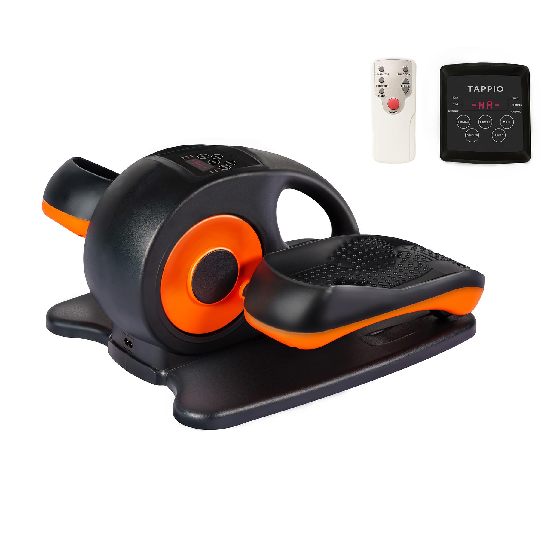 Under Desk Elliptical Machine, Ellipse Leg Exerciser Electric Seated Elliptical, Compact Portable Elliptical Trainer with Remote Control, Foot Pedal Exerciser for Seniors