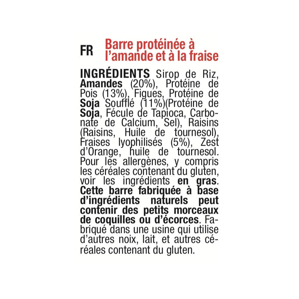 Mulebar – Barre proteine, vegan, 100% naturali, 24% proteine, gusto mandorla fragola, per una migliore recupero dopo lo sforzo