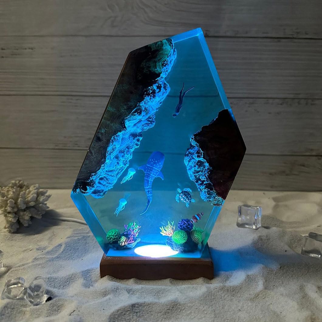 Amazon.co.jp : 手作りの海のベッドサイド樹脂ナイトライト、海の創造