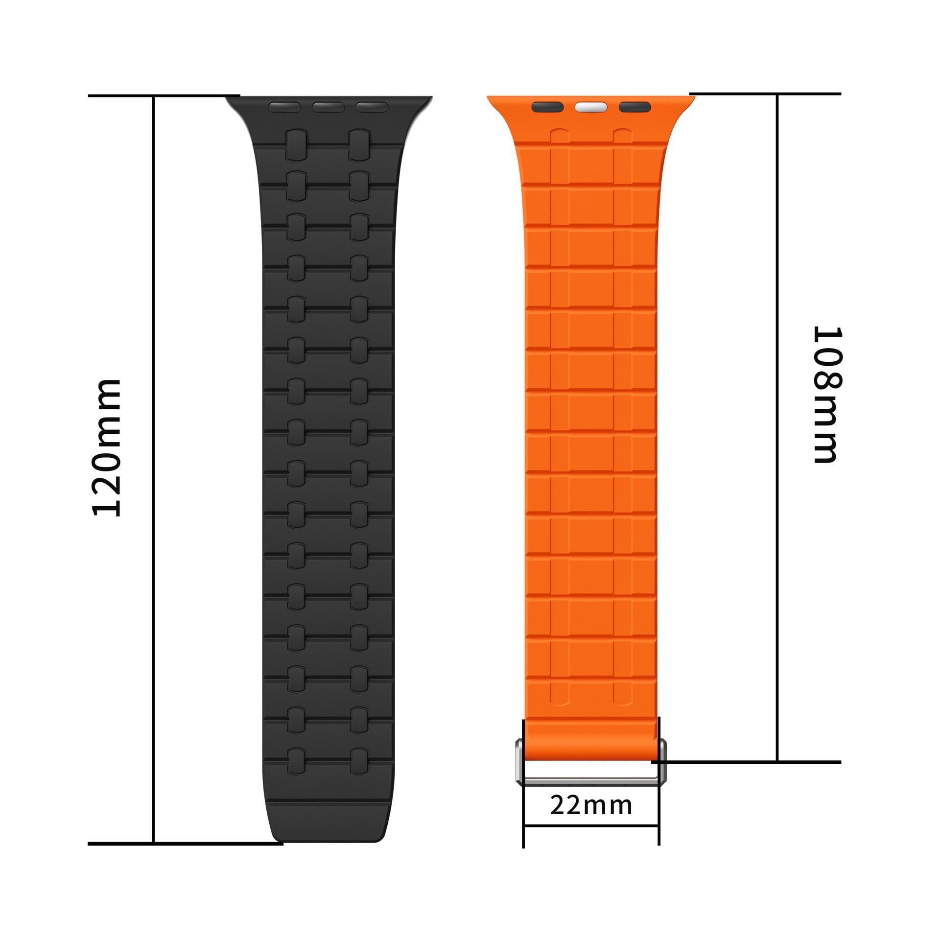JDIME Per Apple Watch band 49mm 46mm 45mm 44mm 42mm Cinturini magnetici in silicone 10th Cinturino in silicone impermeabile