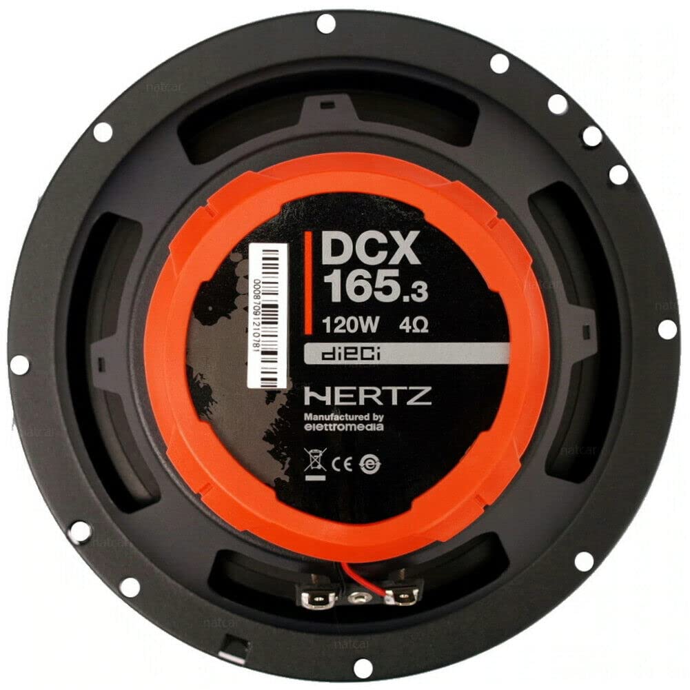 Kit 6 Casse Altoparlanti per Fiat Panda 169 dal 2003 al 2012 Anteriori e Posteriori compatibile con Hertz DSK165.3+DCX165.3 Set 2 Woofer 2 Tweeter 2 Coassiali 4 Anelli 4 Cavi +2 Griglie TW