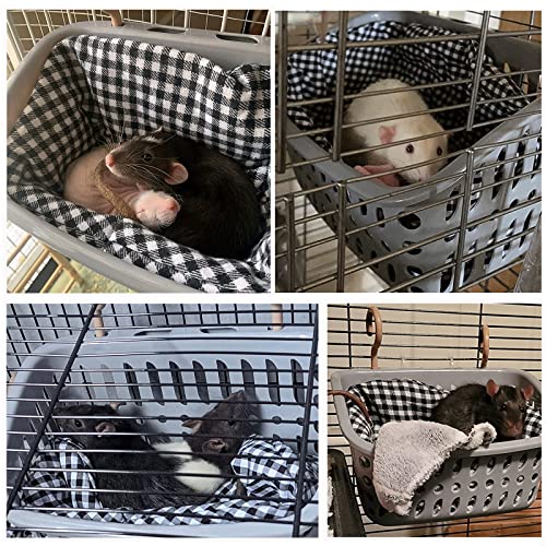 JWShang Rat Hammock for Cage Chew Proof, Rat Hanging Basket Bed with Sturdy Hooks, Pet Rat Cage Accessories for Mice Snuggling Sleeping, Safe and Cozy Small Animal Rodent Hammock for Rat Sugar Glider - Image 7