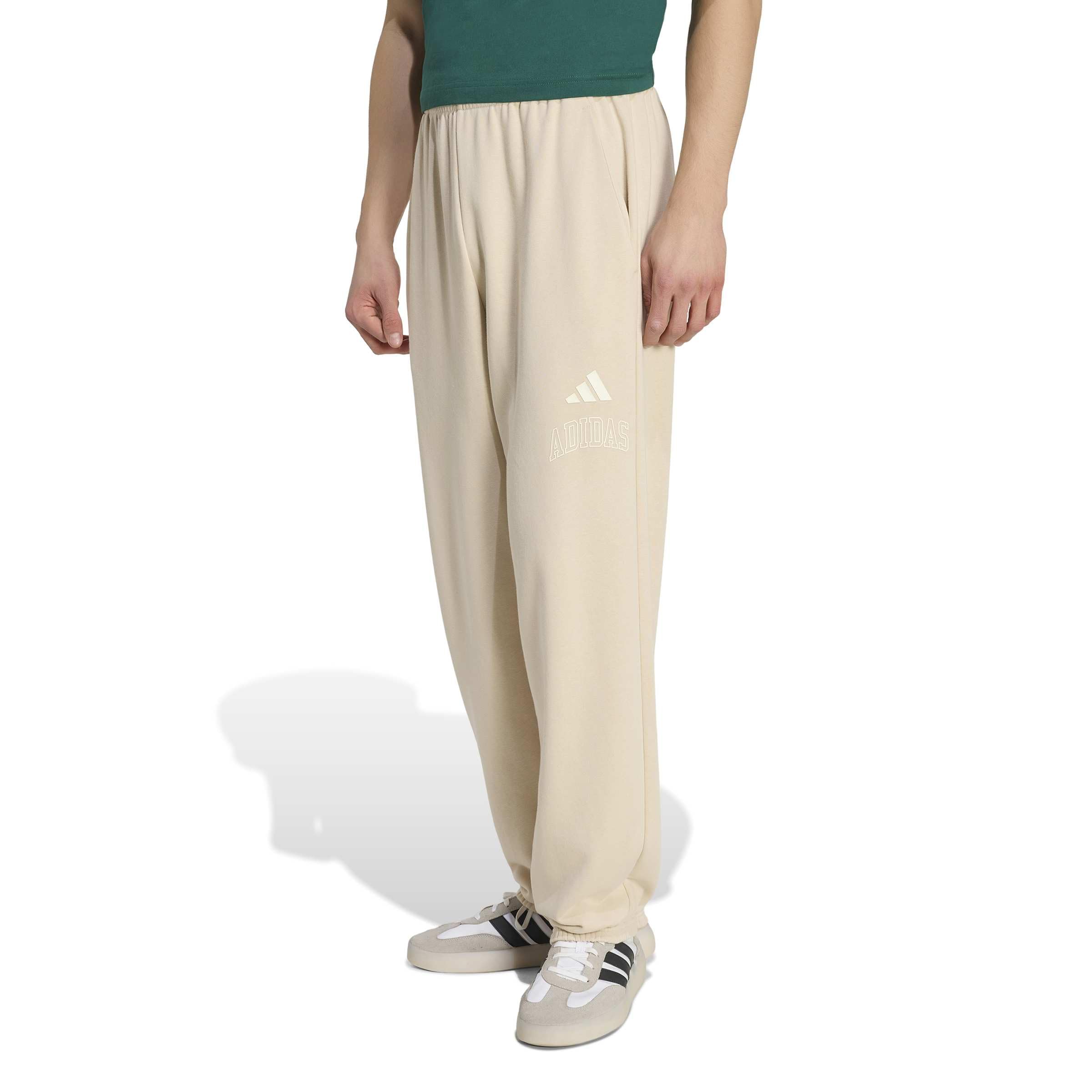 Adidas Męskie spodnie dresowe Seasonal Essentials Collegiate French Terry z mankietami