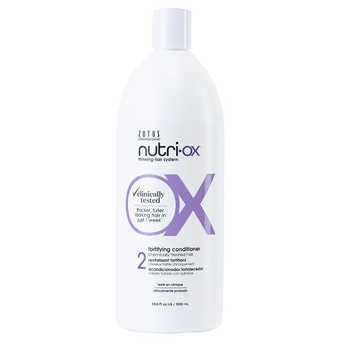 Vista 8 de NUTRI-OX Acondicionador fortificante tratado químicamente para cabello adelgazante teñido Cabello más grueso y de aspecto más completo Probado