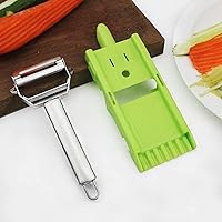 Vista 5 de Multi Pelador Doble Cuchilla, Tiras En Juliana, Tiras de Juliana - Pelador de cuchillos dobles con placa de rejilla, pelador de cuchillos múltiples