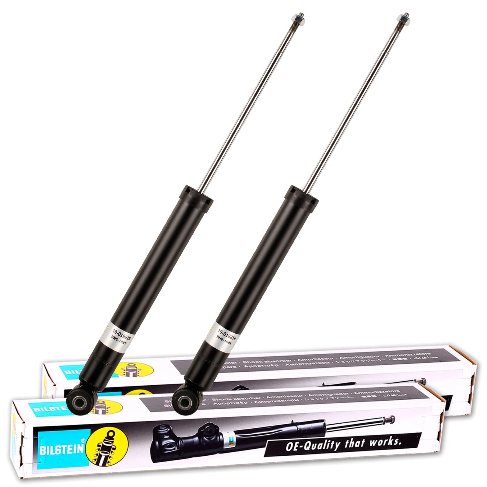 2x Bilstein B4 Gasdruck Stossdämpfer hinten | 19-019819 Kompatibel mit 3 (E30),3 Cabriolet (E30),3 Touring (E30),Z1 Roadster