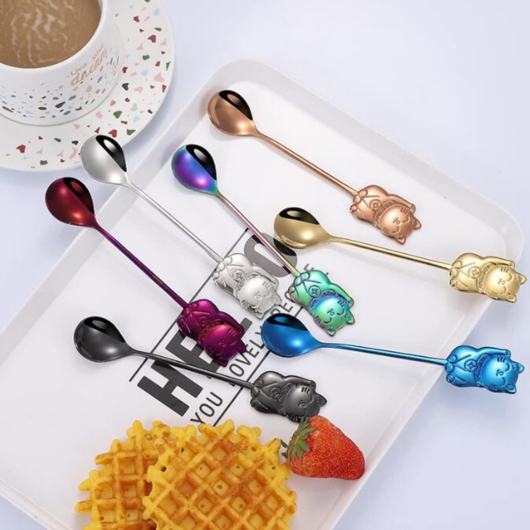 BONHHC Cucchiaini da caffè Gelato Cucchiai Acciaio Inox/Cucchiai con