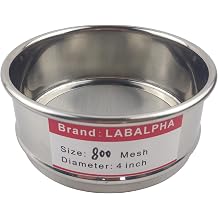 LABALPHA 800 Mesh Lab Sieves, Test Sieve #800 Mesh, 4 Diameter, 304 Stainless Steel Wire Cloth 0.02mm