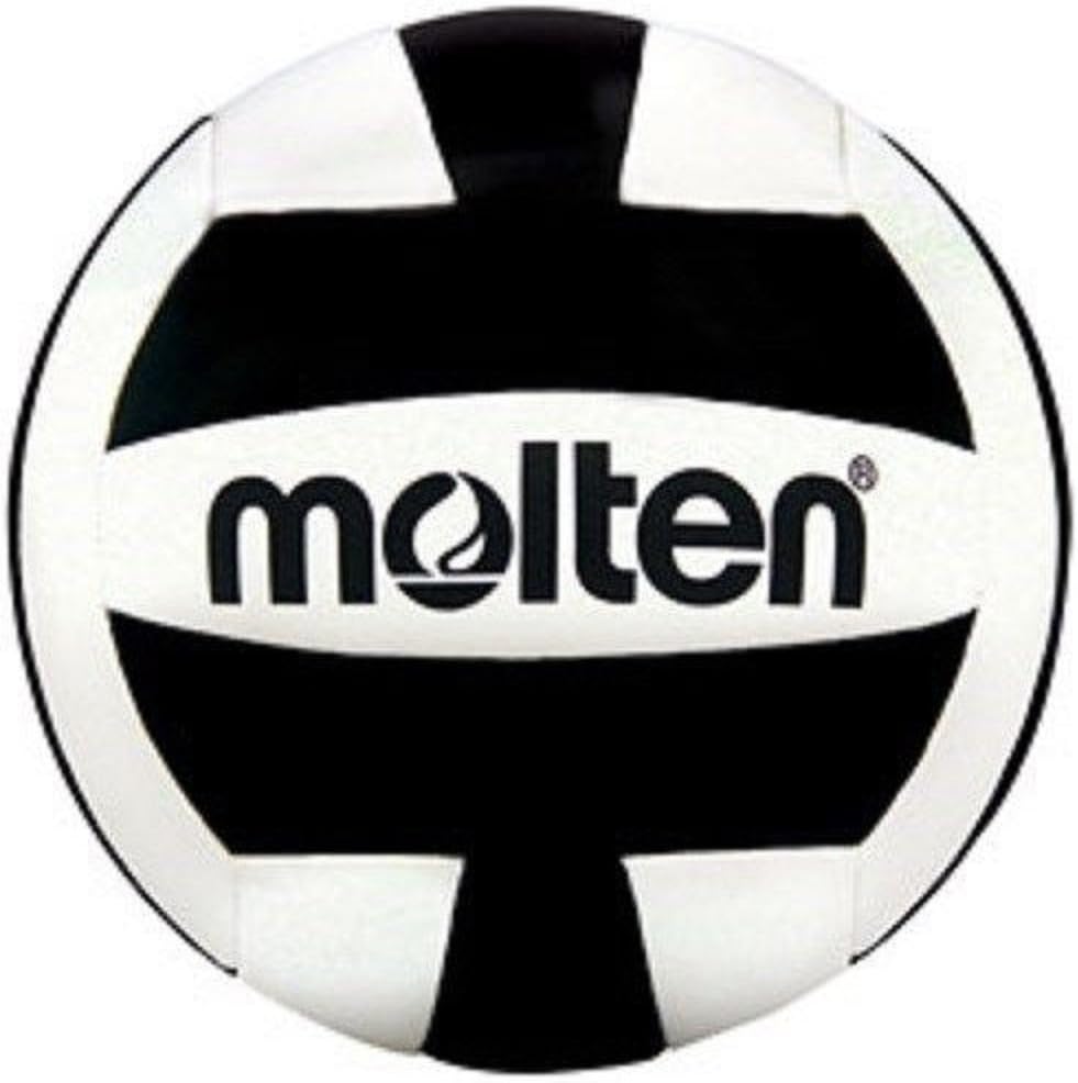 Molten MS500-BLK Camp Volleyball (Black White, Official)