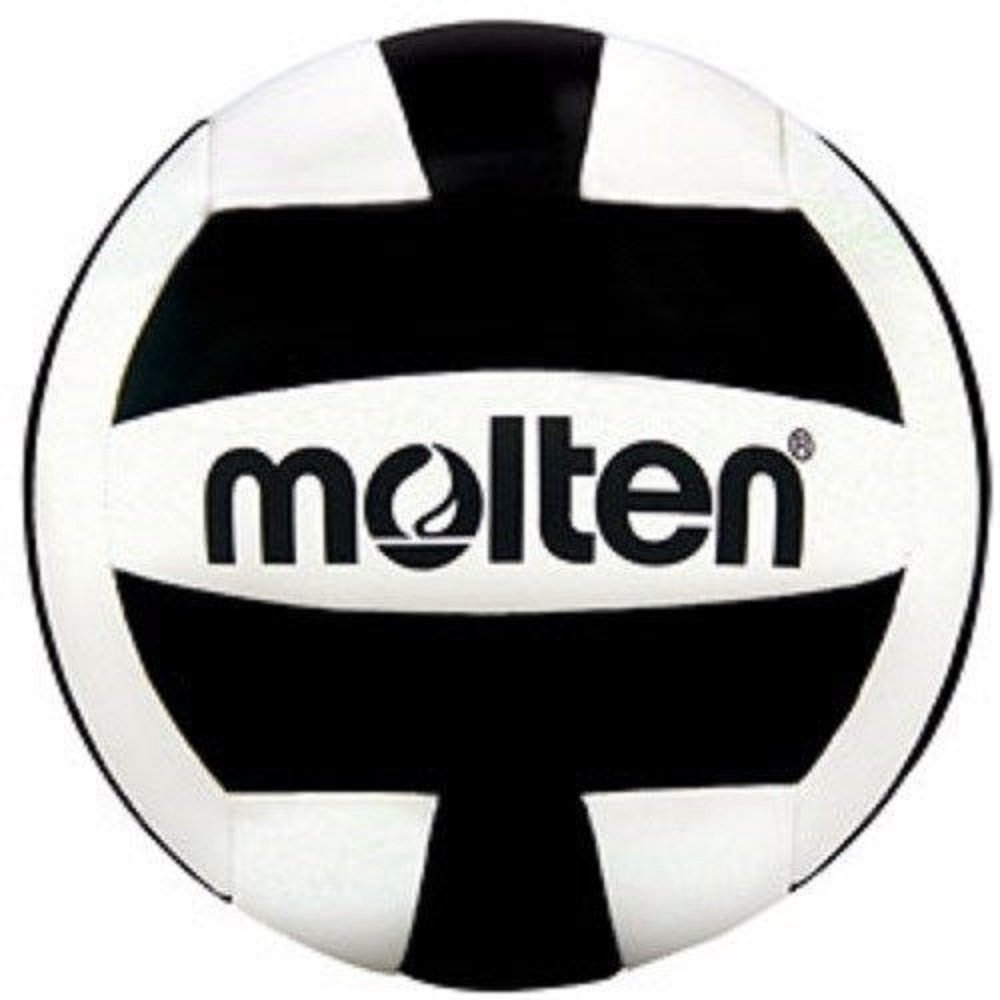 MoltenMS500-BLK Camp Volleyball (Black White, Official)