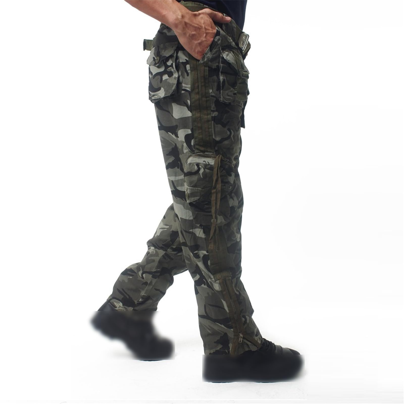 Pantaloni cargo per gli uomini Multi Pocket Pantaloni da uomo Casual Combat Work Pants Abbigliamento Camo1 Maschio