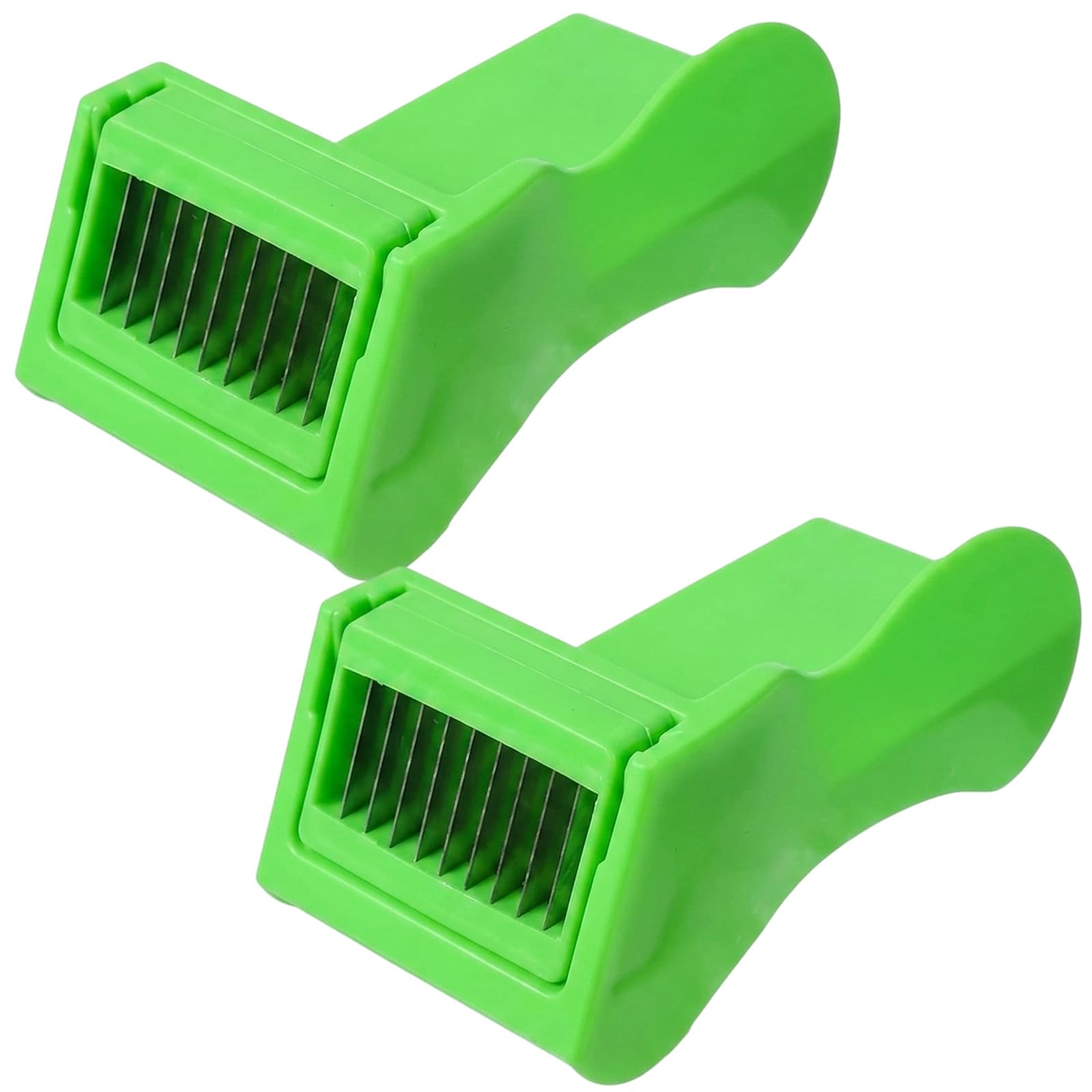 Runner Bean Slicer, Efficient Vegetable Preparation Tool for Garden Harvests and Family Meals, Manual Bean Slicer with Two Cutting Units in Green Colour